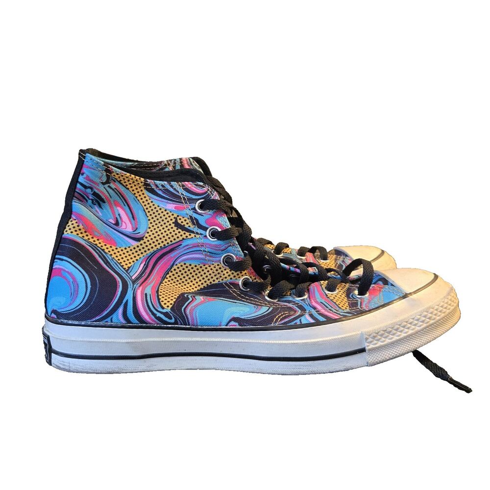 Converse Chuck Taylor All Star Hi Top Psychedelic Marbled Mens Size 10 Shoes